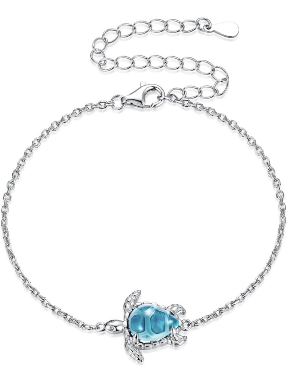 Adjustable Silver Link Chain Bracelet with Cute Charms for Cat & Dog Lovers